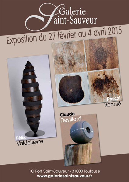 Affiche pour l'exposition d'art contemporain qui aura lieu à la galerie Saint Sauveur de Toulouse