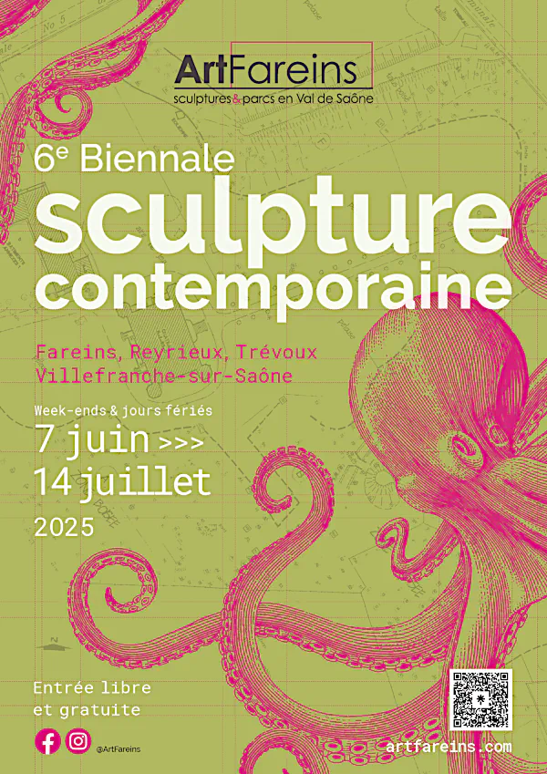 Flyer de l'exposition collective à la Maison de la Truffe et du Vin du Luberon: Sculptures & peintures de Félix Valdelièvre & Sébastien Zanello - Menerbes