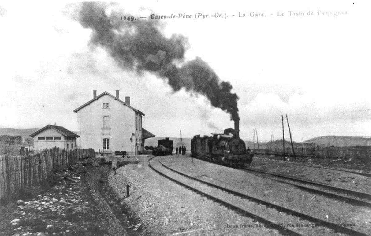 Ancienne gare SNCF de Cases de Pène à l'époque