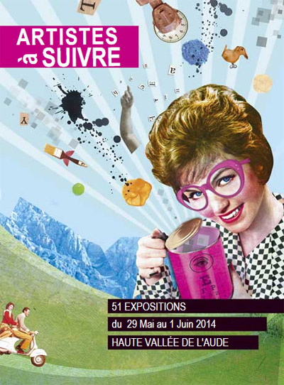 Affiche présentant les 51 expositions organisées par Artistes à suivre dans la Haute vallée de l'Aude