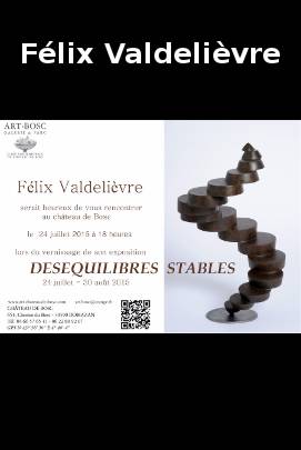 Miniature de l'affiche pour l'exposition au château de Bosc des sculptures sur métal de Félix Valdelièvre en 2015