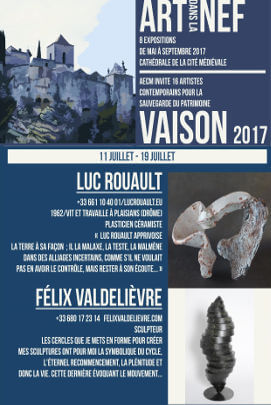 Affiche pour l'exposition l'art dans la nef à Vaison la Romaine en 2017