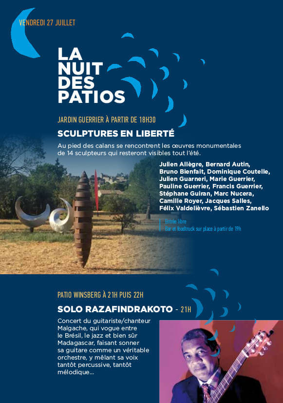 Exposition des sculptures monumentales de Félix Valdelièvre - du 25 au 27 Juillet 2018 à Eygalière à la 10ème édition du festival Caland'art