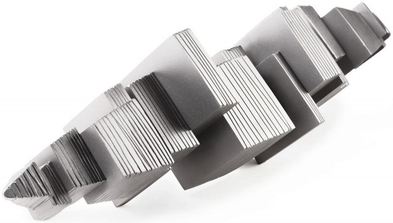 Sculpture-inox-microbillé-longueur-87-cm-artiste-sculpteur-contemporain-Felix-Valdelievre-2018