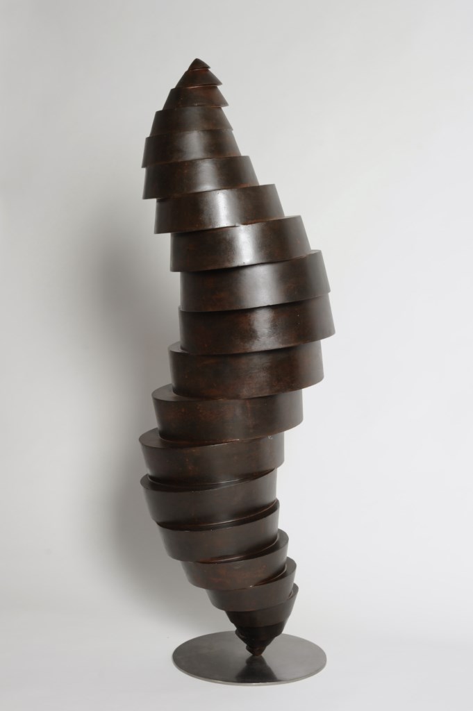 Sculpture-fer-patine-verni-hauteur:110cm-artiste-sculpteur-contemporain-Felix-Valdelievre-2012