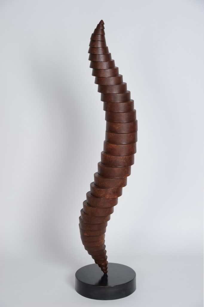 Sculpture-fer-oxyde-verni-hauteur:144cm-artiste-sculpteur-contemporain-Felix-Valdelievre-2013