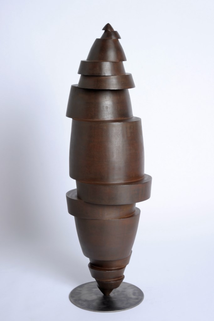 Sculpture-acier-corten-oxydé-hauteur:103cm-artiste-sculpteur-contemporain-Felix-Valdelievre-2013