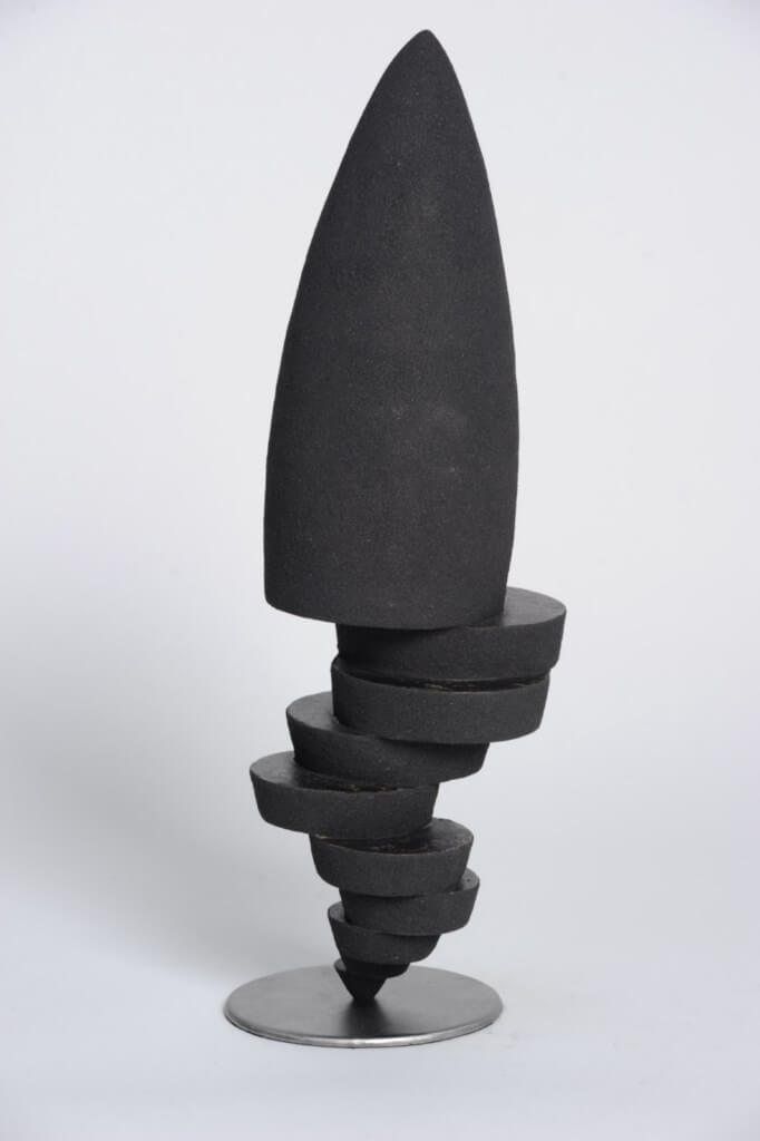 Sculpture-fer-patine-verni-limaille-de-fer-hauteur:43cm-artiste-sculpteur-contemporain-Felix-Valdelievre-2014