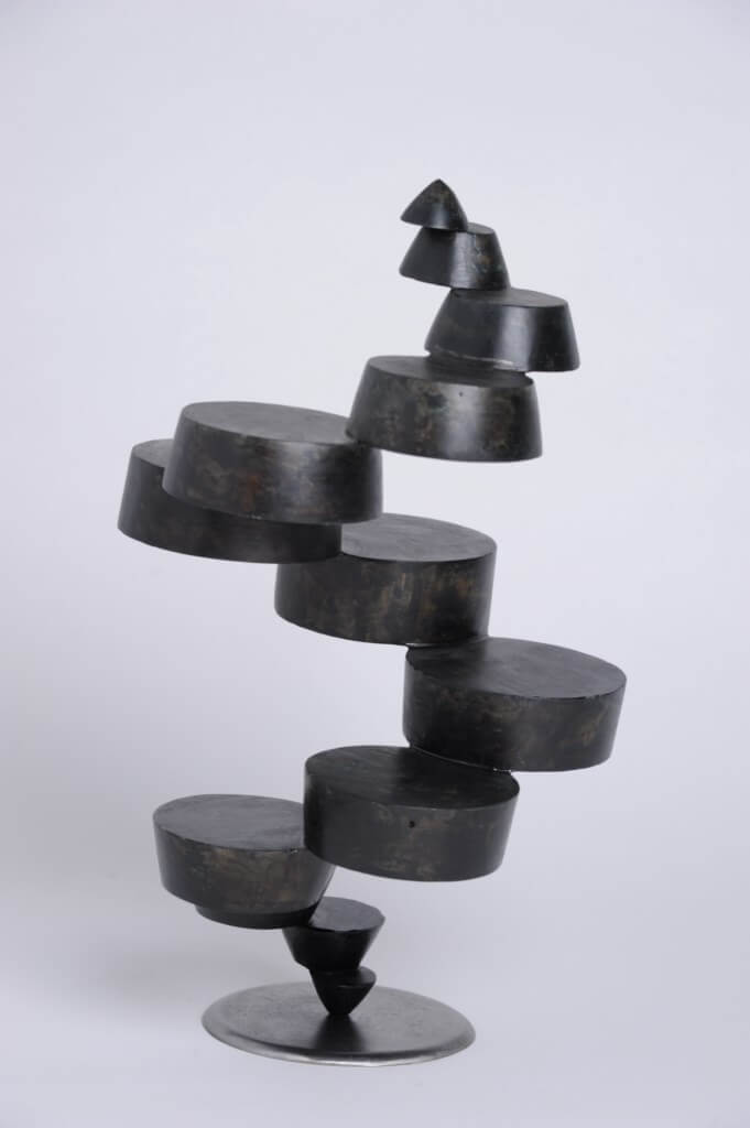 Sculpture-fer-patine-verni-hauteur:39cm-artiste-sculpteur-contemporain-Felix-Valdelievre-2014